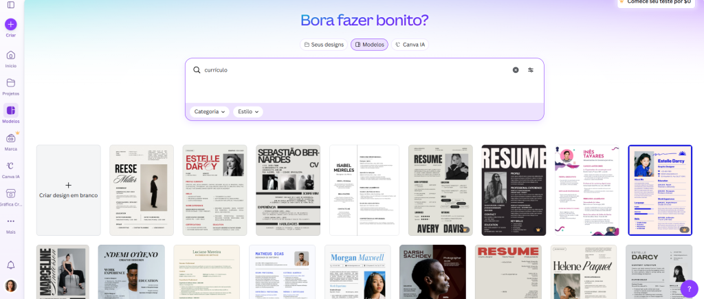 como fazer um currículo